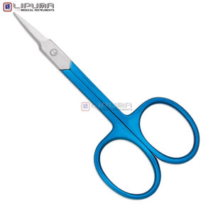 Achetez des ciseaux à cuticules fantaisie à pointe fine personnalisés Golden Handle, avec manche en acier inoxydable, ciseaux à cuticules de précision, tranchants - Product Image 5