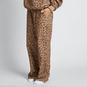 Leopard Print Wide Leg Pants Men <b>Elastic</b> <b>Waist</b> Casual Loose Fit Polyester <b>Trousers</b> Autumn Style <b>With</b> Pockets - Product Image 2