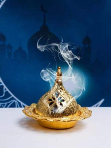 Porte-Bukhoor en métal de prestige moderne, pot à parfum de haute qualité pour les espaces luxueux - Product Image 2