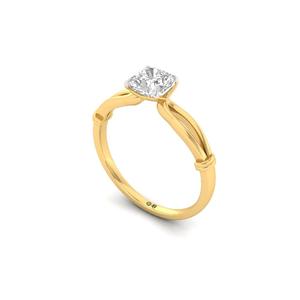 086 Carat <b>Cushion</b> Cut Lab Grown Diamond Solitaire <b>Ring</b> 10K Gold Plated Luxury Jewelry for Women Engagement <b>Wedding</b> Gift - Product Image 1
