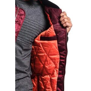 Chaqueta Bomber Personalizada para Hombre de Otoño – Tejido 100% Poliéster Transpirable – Relleno Híbrido de Poliéster/Algodón - Product Image 3