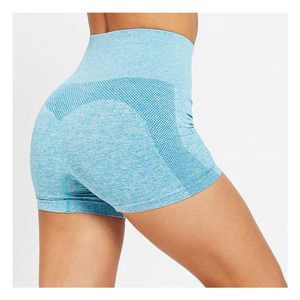 New Latest Design Women Custom <b>Brown</b> Color Stretchable Short Length Yoga Shorts for Sale Women's use OEM Service - Product Image 2