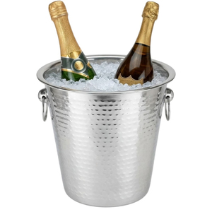 Luxury Rose Gold Copper Plated Stainless Steel Double Wall Insulated Ice <b>Bucket</b> <b>With</b> <b>Lid</b> And Tongs Portable Metal Wine Champagne - Product Image 5