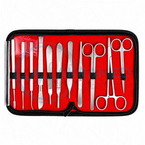 Kit de Disección Quirúrgica Veterinaria de 11 Piezas, Instrumentos de Sutura de Acero Inoxidable con Certificación CE, con Estuche de Transporte - Product Image 2