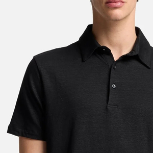 Streetwear With Solid Color & Custom Logo Design Polo Tee With Turn <b>Down</b> Collar And Short Sleeves Modern Fashion For Men Outdoor - Product Image 3