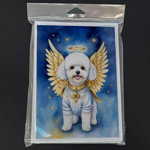 แปลก Bichon frise นางฟ้าของฉัน A7การ์ดอวยพรแพ็ค8การ์ดเปล่าพร้อมซองจดหมายขนาด5x7 - Product Image 3