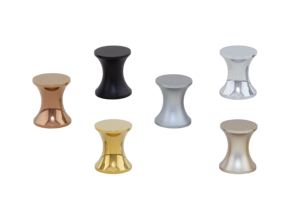 Aluminum Furniture <b>Knobs</b> Round <b>Knob</b> Damru Shape Silk Stainless Steel Black Grey PVD Rose <b>Gold</b> <b>Gold</b> <b>Cabinet</b> Hardware - Product Image 2
