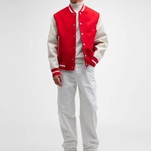 Letterman Varsity Jackets Plus Size Jackets for men Chenille Embroidery Colour <b>Block</b> Ribbed Winter Baseball Jackets - Product Image 6