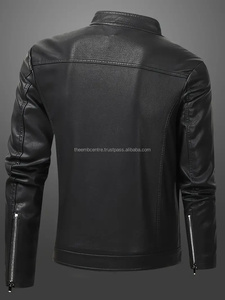 Nouveauté Veste en cuir personnalisée à la mode pour hommes Nouveau style 2024 Vente directe d'usine Veste en cuir pour hommes - Product Image 4