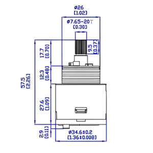 Cartouche céramique CAP0046 35 mm OD - Installation à visser - Écologique et anti-corrosion pour salle de bain/cuisine - Product Image 3