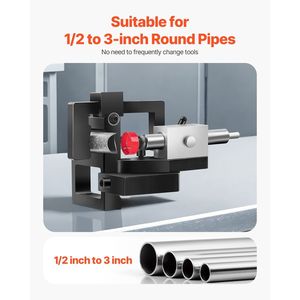 Utensile per Intaglio Tubi con Angolo Regolabile da 1/2 a 3 Pollici, Strumento di Riparazione per Tubi e Curvatubi - Product Image 2