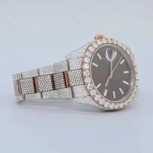 Reloj de Lujo Unisex de Acero Inoxidable con Incrustaciones de Diamantes, Esfera Cuadrada, Cuarzo Analógico, Cristal de Zafiro, Fecha Automática, Cierre de Hebilla, 41 mm - Product Image 2