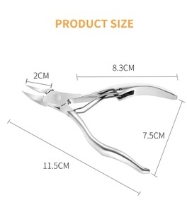 BAFA SURGICAL INSTRUMENTS Coupe-ongles professionnels en acier inoxydable 12,5 mm, lame courbée, pointe acérée, style classique pour les ongles - Product Image 4