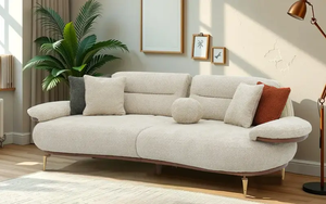 Muebles Cómodos para Sala de Estar, Juego de Sofás de Cuero de Lujo, Reclinable Ajustable de Alta Calidad con Cojines Suaves - Product Image 4