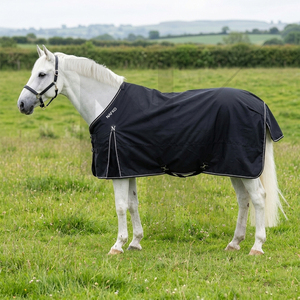 Hot Selling OEM Luxury Lightweight Horse Rug <b>Waterproof</b> Turnout <b>Blanket</b> Breathable Equine Rain Sheet 600D Ripstop Cotton Wool - Product Image 2