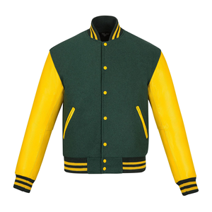 Oem Manufacturer High Quality Winter Men's Customizable Varsity Jacket Embossed Design <b>Cotton</b> Sleeves Front Logo Woolen Fabric - Product Image 1