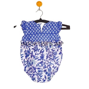 Vente en gros de robe pour enfants, en coton imprimé à la main, robe pour enfants à imprimé floral, robe pour enfants et filles à la mode - Product Image 2