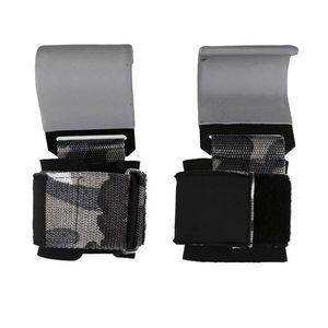 Crochets de musculation rembourrés gris avec sangles de maintien en acier, support de poignet pour haltérophilie, crochets de soulevé de terre, fabrication sur mesure - Product Image 1