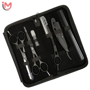 Ensemble professionnel de ciseaux de coiffure en acier inoxydable, couleur personnalisée, kit de ciseaux à effiler pour barbier, rasoir, étui zippé - Product Image 3