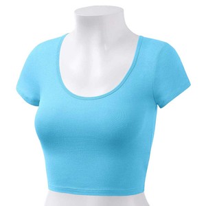 เสื้อครอปท็อปผู้หญิง น้ำหนักเบา คุณภาพสูง ผ้าไนลอน/คอตตอน ระบายอากาศได้ดี ไม่เป็นขุย ใส่ได้ทุกฤดู รับทำโลโก้ตามสั่ง สินค้าขายส่งยอดนิยม - Product Image 1