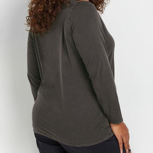 <b>Women's</b> Gray Short Sleeve Crew Neck <b>T</b>-<b>Shirt</b> <b>White</b> Logo Casual Regular Fit 100% Organic Cotton Nonwoven Eco-Friendly Quick Dry - Product Image 6