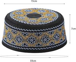 Último Diseño, Gorro Islámico de Alta Calidad, Gorro de Oración Musulmán, Gorro Kufi, Gorro para la Cabeza, Gorros Musulmanes Nuevos de la Mejor Calidad al por Mayor - Product Image 5
