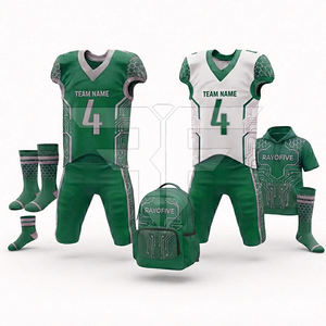 Uniformes de Fútbol Americano Transpirables con Diseño Moderno, Impresión Personalizada por Transferencia de Calor, 100% Poliéster, Personalizables - Product Image 3