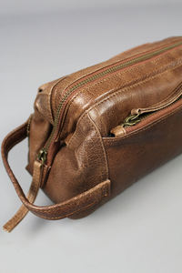 Bolsa de Aseo Personalizada de Doble Compartimento, Bolsa de Cosméticos de Moda con Monograma y Cierre de Cremallera con Diseño de Piedras, Kit Dopp. - Product Image 2