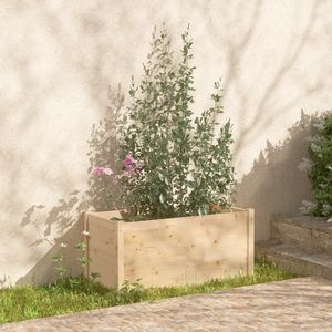 Set di 2 Fioriere da Giardino in Legno di Pino Massiccio Marrone, Vasi e Fioriere Medi Resistenti - Product Image 3