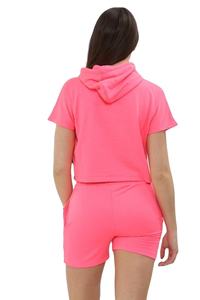 Ladies Lightweight 100% Cotton Tie-Dyed Tracksuits Adults 2 Piece Hooded Top Shorts Autumn <b>Set</b> 6 <b>Colours</b> Leisurewear Quick Dry - Product Image 2
