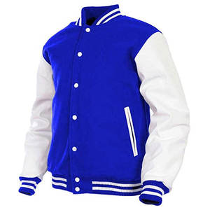LOW MOQ Oem Manufacturer High Quality Embroidery <b>Men</b> College Leather Sleeves Custom Baseball Letterman Varsity <b>Jacket</b> - Product Image 2
