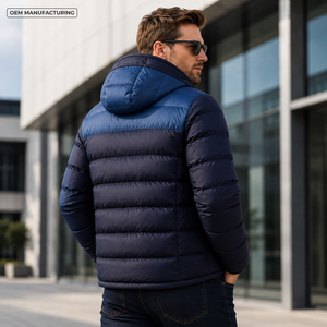 Veste matelassée à capuche unisexe, veste d'hiver isolée, fabricant de vêtements d'extérieur OEM ODM - Product Image 4