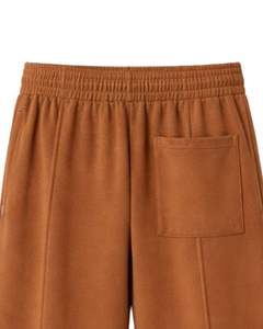 กางเกงวอร์มขายาวสีน้ำตาลสนิมสำหรับผู้หญิง เอวยางยืด มีเชือกผูก เอวหลวม ใส่สบาย ทรงตรง ผ้าเนื้อนุ่ม ใส่พักผ่อนได้ - Product Image 3