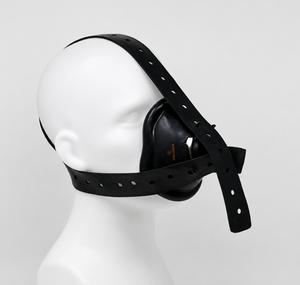 Manual Mask Head <b>Harness</b>-3 Tail Type-<b>Black</b> Rubber 1Pc Hospital Use CE Certified - Product Image 1