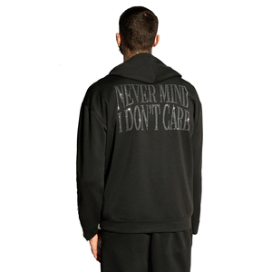 Sweat à capuche unisexe en coton mélangé de haute qualité, coupé et cousu, avec strass, personnalisable, respirant, avec poche, pour homme - Product Image 2
