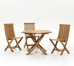 Modern Folding Teak Solid Wood Outdoor <b>Dining</b> <b>Chair</b>-Waterproof & Eco-Friendly Garden <b>Chair</b> - Product Image 2