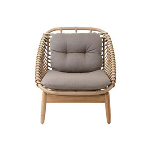 Chaise de salle à manger en teck moderne et durable avec rotin tressé, écologique, pour usage commercial et résidentiel - Product Image 6