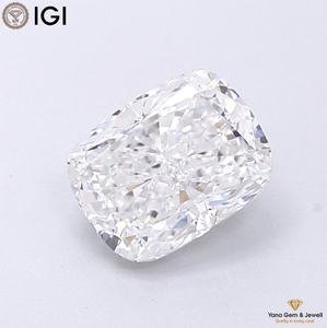 เพชร VS1 ความสะอาดระดับ D สี D น้ำหนัก 2.50 กะรัต พร้อมใบรับรอง IGI เพชร CVD ที่เพาะเลี้ยงในห้องปฏิบัติการ รูปทรงคุชชั่น สำหรับแหวนแต่งงานสุดหรู - Product Image 1