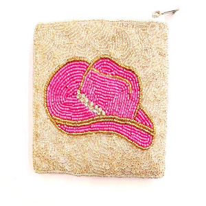 Classic Embroidered Beaded Coin Purse for Women with Zipper Closure Multi-Purpose <b>Makeup</b> Organizer Mini Size Mixed Colors - Product Image 4