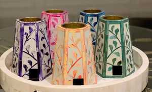 New Best Selling Bone Inlay Bakhoor Candle Stand for Home Decoration Candle Holder Tabletop Tea <b>Light</b> <b>Moroccan</b> Style From India - Product Image 1
