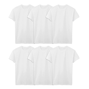 T-shirt en coton rouge pour homme, coupe classique, manches courtes, col rond, décontracté, basique, couleur unie, jersey tricoté, design uni - Product Image 4