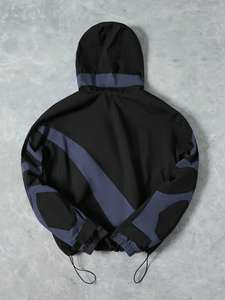 Custom Logo Reflective Panel Hooded Windbreaker Full Zip Breathable Outdoor Men's <b>Jackets</b> OEM ODM Manufacturer - Product Image 4