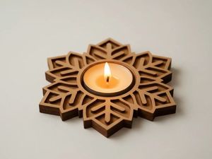 Ensemble de bougeoirs rustiques en bois à prix de gros – Décoration de table de luxe pour la maison - Product Image 5