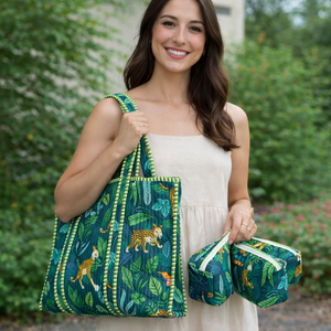 OEM Handmade Cotton Quilted <b>Tote</b> Bag Eco Friendly Reusable Shopping Bag Bulk Supply - Product Image 4