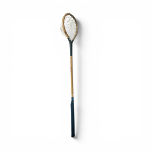 Geoffrey - Palo de Lacrosse Vintage de 45 Pulgadas - Mango de Cuero, Eje de Caña y Red de Malla Roscada - Product Image 2