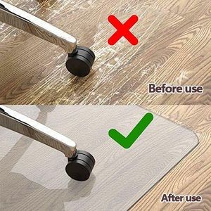 Tapis de chaise transparent 36x48 pouces pour sols durs Tapis de protection transparent en bois/carrelage pour sol dur rectangulaire de bureau et de maison (RT) - Product Image 4
