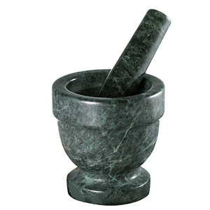 Natural Green Marble 4" Pestle and Mortar Set - Product Image 2