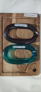 Collar de resina de eslabones grandes estilo vintage con mezcla de colores, cadena de eslabones de resina acrílica redonda, grande, gruesa y hueca, estilo punk, arte de pared - Product Image 5