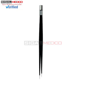 Pinzas Bipolares Quirúrgicas Rectas de 16 cm con Punta de 1 mm, Reutilizables, de Acero Inoxidable, Instrumento Manual con Certificación CE Clase I SIGAL MEDCO - Product Image 2