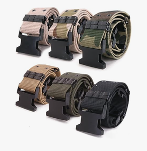 เข็มขัดยุทธวิธีสำหรับผู้ชาย หัวเข็มขัดพลาสติกแบบปลดเร็ว เข็มขัดเอวไนลอนปรับได้สำหรับกางเกงยีนส์ - Product Image 6